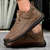 Leder Herren schuhe hand gefertigte atmungsaktive Herren Freizeit schuhe bequeme Herren Walking Sneakers Luxusmarke Boots schuhe plus Größe 38-48