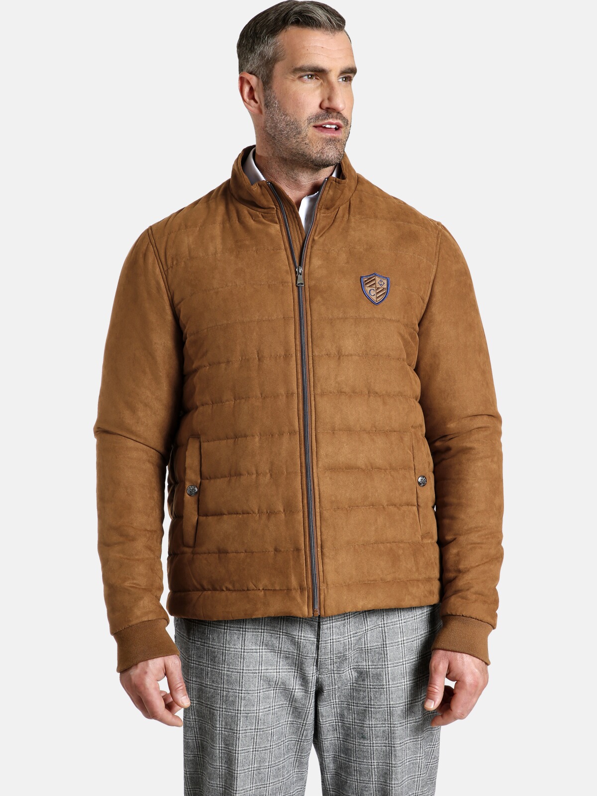 Steppjacke CHARLES COLBY "Steppjacke SIR LAWRENCE", Herren, Gr. 72, braun, Obermaterial: 100% Polyester COOLMAX PES(Coolmax)., Jacken Steppjacke
