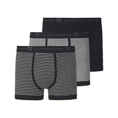 Retro Pants JAN VANDERSTORM "3er Pack Retropant JASIEL", Herren, Gr. 6XL, grau (grau schwarz), Obermaterial: 100% Baumwo