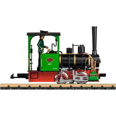 Dampflokomotive LGB "LGB Feldbahnlokomotive - L24141", grün (grün, schwarz), Modelleisenbahn-Fahrzeuge, KinderB:12cm H:16cm L:21cm, Kunststoff, Metall, Made in Europe, B:12cm H:16cm L:21cm