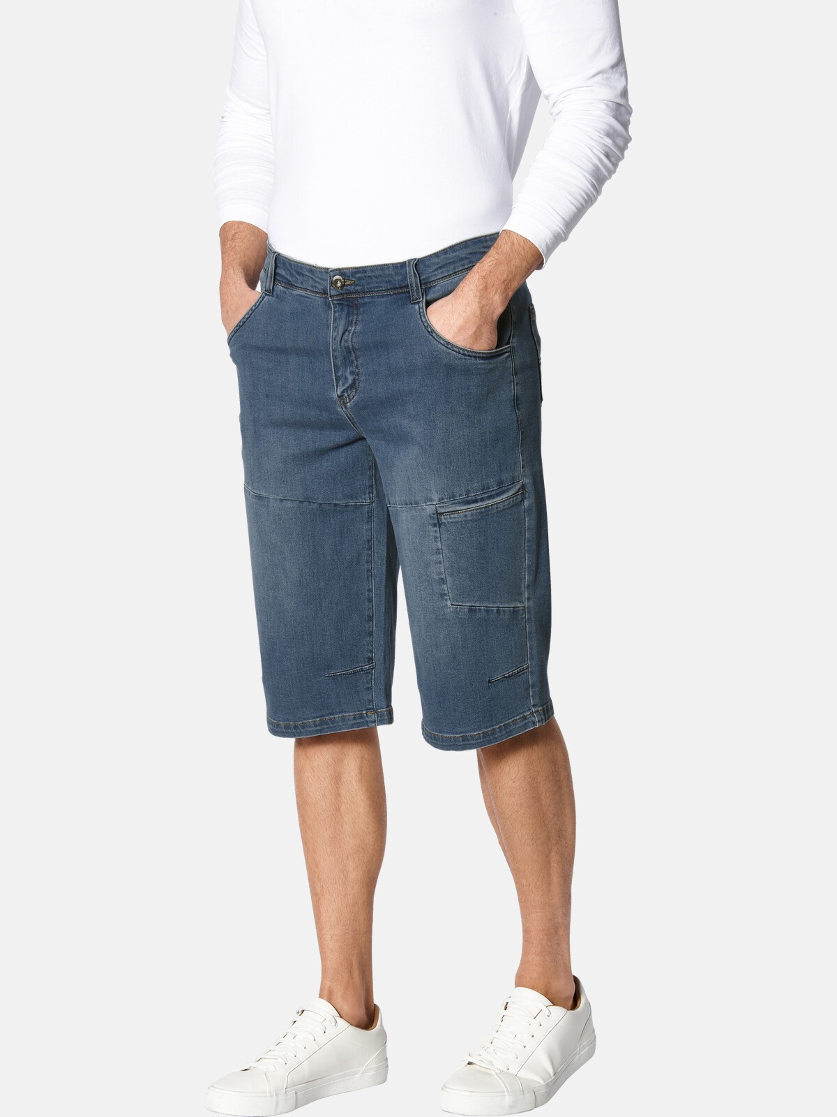 Bermudas BABISTA "Bermuda VISTINI", Herren, Gr. 62, N-Gr, blau, Obermaterial: 80% Baumwolle CO. 10% Viskose CV. 8% Polyester COOLMAX PES(Coolmax). 2% Elasthan EL., Hosen Bermudas Image