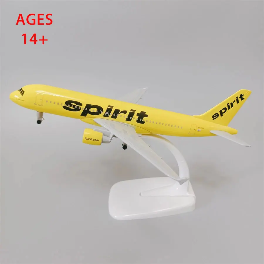NEUE 20 cm Legierung Metall USA Air Spirit Airlines Airbus 320 A320 Diecast Flugzeug Modell Flugzeug Flugzeug Sammlungen Geschenk Display Image