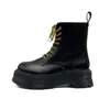 Indoor Frauen Stiefel Motorrad Casual Schuhe Frau Leder Minimalistischen Klassischen Punk Weibliche Mary Jane Goth Schuhe Plattform Boot Frauen