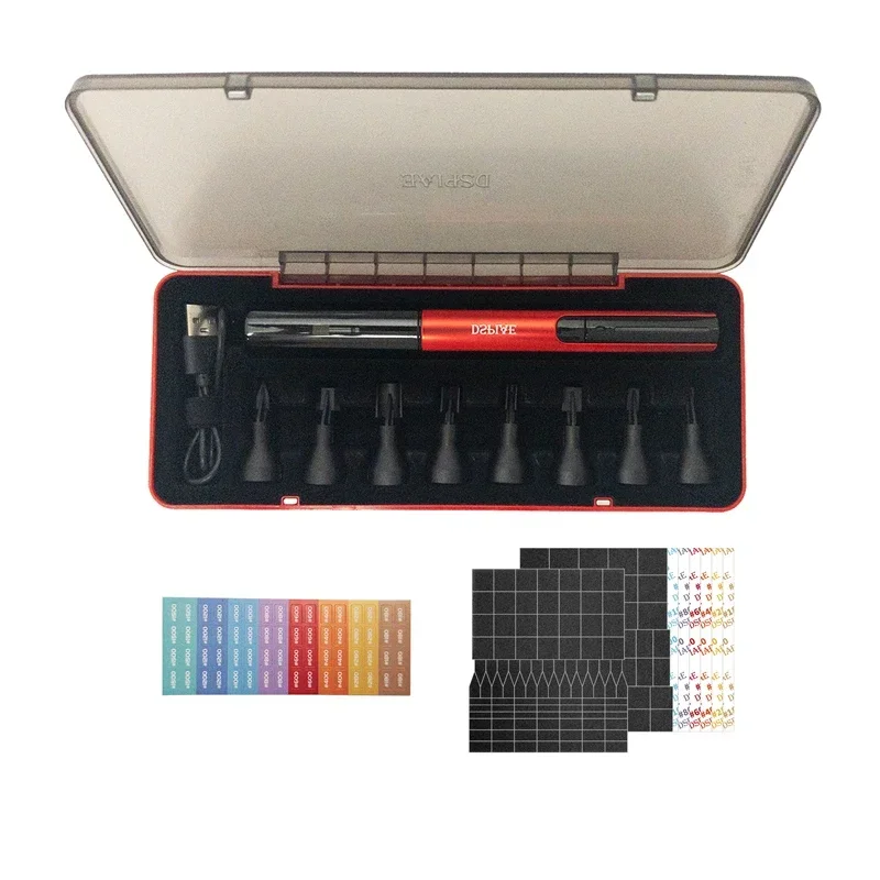 DSPIAE DIY ES-A Kunststoffmodell Elektrischer Säbelschuifer USB-Aufladung Schleifstift Schleifköpfe Schleifpapier Militärhandwerkswerkzeuge Image