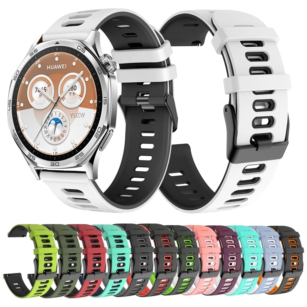 Silikon-Uhrenarmband für Huawei Watch GT 5 Pro 46 mm GT5 4 GT3 GT2 Pro 46 42 mm Band Smartwatches Straps 22 mm 20 mm Sportarmband Image