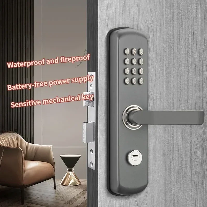 Edelstahl mechanisches Code-Schloss Partikel knopf Kombination Tastatur wasserdicht und manipulation sicher Sicherheits türschloss Image