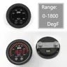 52 mm Abluft-Temperaturanzeige der S-Serie, ultradünn, rund, mit rotem Licht, LED-Anzeige, 0–1800 F Temperaturanzeige