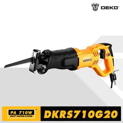 DEKO DKRS710G20 710W Elektrosäge Säbelsäge mit Sägeblättern Stichsäge Kettensäge Werkzeuge für Holz DIY Elektrowerkzeuge