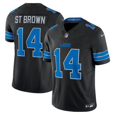 Herren Nike Amon-Ra St. Braun Schwarz Detroit Lions 2. Alternative Vapor F.U.S.E. Limited Trikot Image