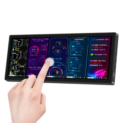 10.3” long screen touch monitor 1920x720 IPS Portable Touch Screen for Laptop Computer Windows Aida64 GPU CPU RAM Monitoring