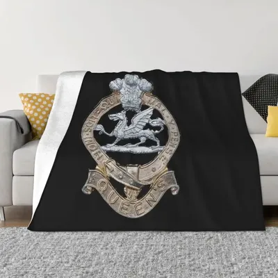 Queens Regiment Cap Badge picture Throw Blanket Summer Beddings Camping Multi-Purpose Blankets