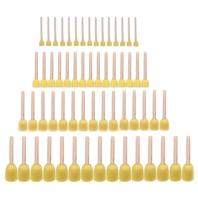 60 Pieces of Round Paint Foam Sponge Brush Set Painting Tools, Brush Set, Suitable for Children