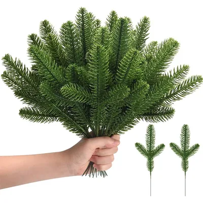 5/10Pcs Christmas Artificial Branches Fake Plants Pine Needles Wreath Vine Rattan for Xmas Tree Gift