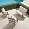 Carlisle 3-pc. Loveseat Set in Slate Aluminum - Sunbrella Rain, Rain Seaglass - Frontgate