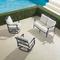Carlisle 3-pc. Loveseat Swivel Set in Onyx Aluminum - Quick Dry, Gingko - Frontgate