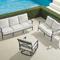 Carlisle 3-pc. Sofa Swivel Set In Slate Aluminum - Quick Dry, Peacock - Frontgate