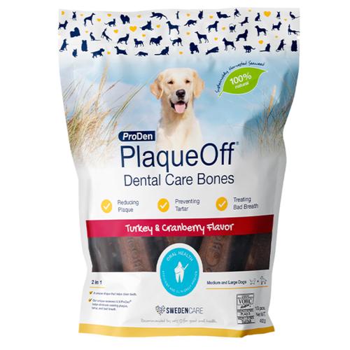 482g ProDen PlaqueOff Dental Care Bones Truthahn Hundesnacks