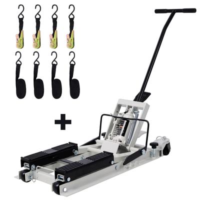 Hydraulic Motorcycle Lift Jack Portable Motorcycle Lift Table with 4 Wheels - 30.80"L * 14.20"W * 28.50"H