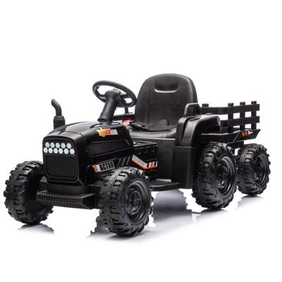 Kids 24V Electric Tractor with Trailer, 3 Speed, Safety Belt, MP3, Remote