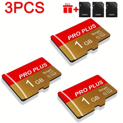 TEMU 3pcs Memory Card 128gb 64gb 32gb 16gb With Adapter, Memory Card 8gb 4gb 2gb 1gb, Uhs-i C10 A1 Memory Tf Card For Tablet/camera/mobile Phone/camera/car Audio/game Console -store Your Files !