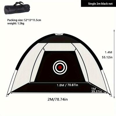 TEMU 1pc Portable Golf Practice Net - Detachable And Easy To Set Up - Swing Training And Accuracy - Includes Golf Accessories