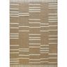 Thedecofactory - jute relief strie - Tapis effet jute à motif lignes en relief blanc 120x160