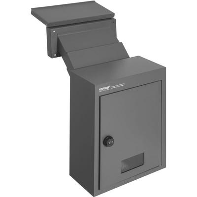 Mauerdurchwurf Briefkasten Einbaubriefkasten 320x158x430mm dunkelgrau - Vevor Image