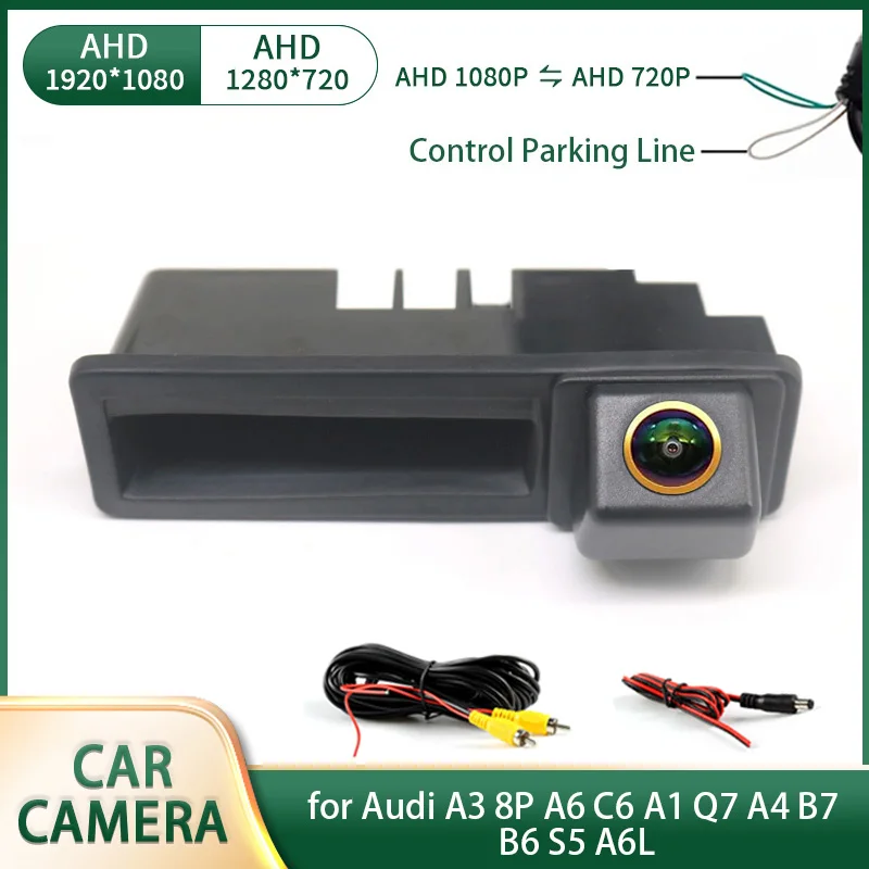 AHD 1080P Auto Rückansicht Reverse kamera für Audi A3 8P A6 C6 A1 Q7 A4 B7 B6 S5 a6L Wasserdichte Nachtsicht Backup Kamera Image