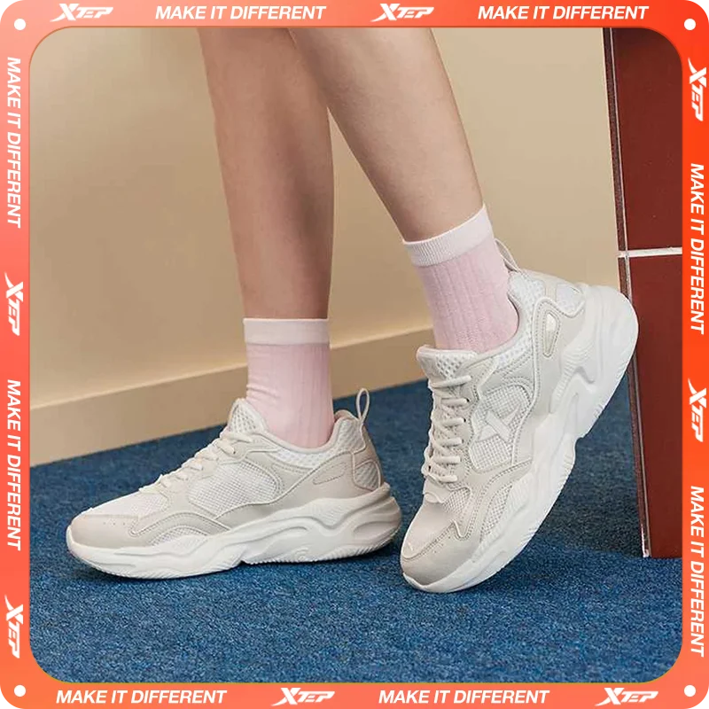 Xtep Sportschuhe für Damen, Herbstmode, bequeme Freizeitschuhe, erhöhen die Haltbarkeit, Freizeit-Outdoor-Schuhe 876318320020