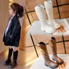 Mädchen hohe Stiefel koreanischen Stil 2024 Herbst neue Mode Stiefel elegante Kinder Größe Ritter Stiefel rutsch feste Kinder Prinzessin Schuhe
