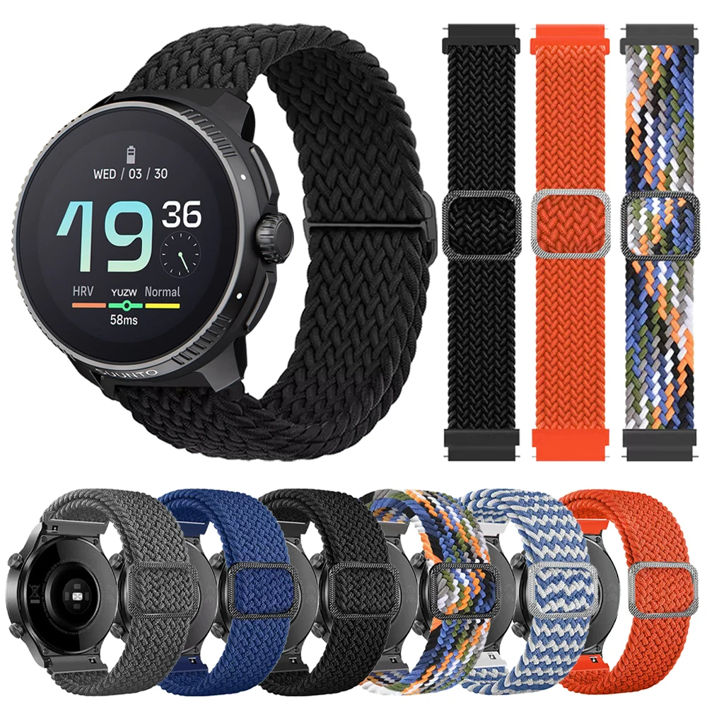Geflochtenes Nylon-Schlaufenband für SUUNTO VERTICAL 9 5 Peak DLC/PRO 3 Fitnessband für SUUNTO RACE Band 20 mm 22 mm Armbandersatz Image