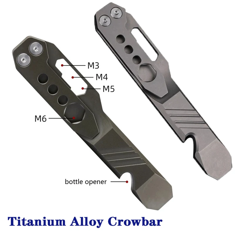 TC4 Titan Legierung Brecheisen EDC Werkzeuge Schraubendreher Hand Im Freien Camping Getriebe EDC Multifunktions Outdoor Camping Werkzeuge Image
