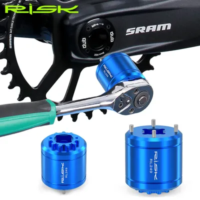RISIKO 2 In 1 Fahrrad DUB Kurbelgarnitur Abdeckung Removal Tool Für XTR M9100 Tretlager Kurbel Schraube Entfernung Werkzeug 3/8 "Ratsche Set