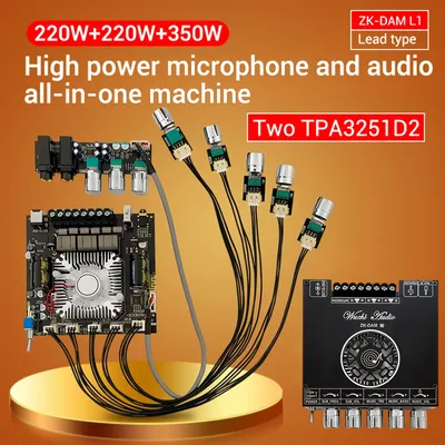ZK-DAM l1 220w * 2 350w 2,1 Kanal BT Verstärker platine Hochleistungs-Karaoke-Gesangs mikrofon Audio Image