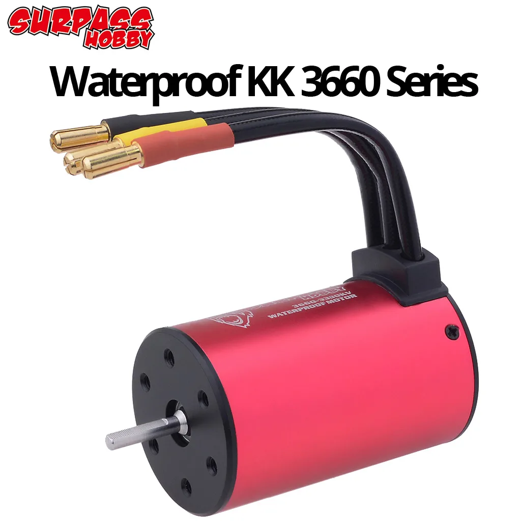 SURPASS HOBBY 3660 3,175 mm/5,0 mm Welle 1750 KV 2200 KV 2600 KV 3100 KV 3500 KV 4200 KV wasserdichter bürstenloser Motor für 1:10 RC-Car