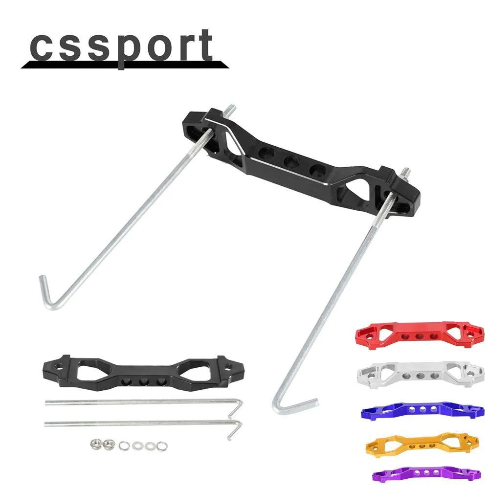 Neue JDM Stil Auto Racing Batterie Binden Universal Aluminium Batterie Befestigen Halterung Halter 14cm 19CM Befestigt schraube rot Schwarz Image