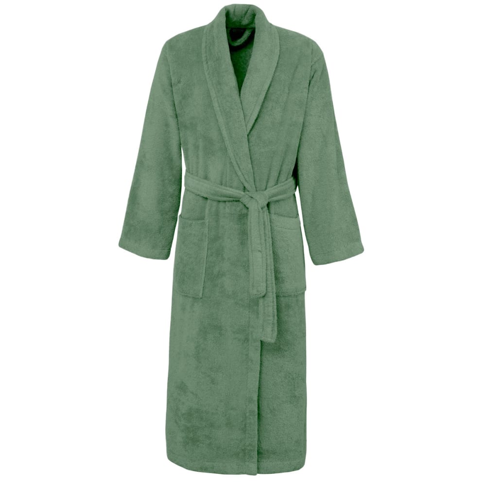 Peignoir éponge homme femme col châle 400 g/m² Lichen L