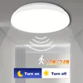 LED circulaire plafond capteur de mouvement lumière 18W 24W AC85-265V moderne intérieur plafonnier salon maison et décoration éclairage