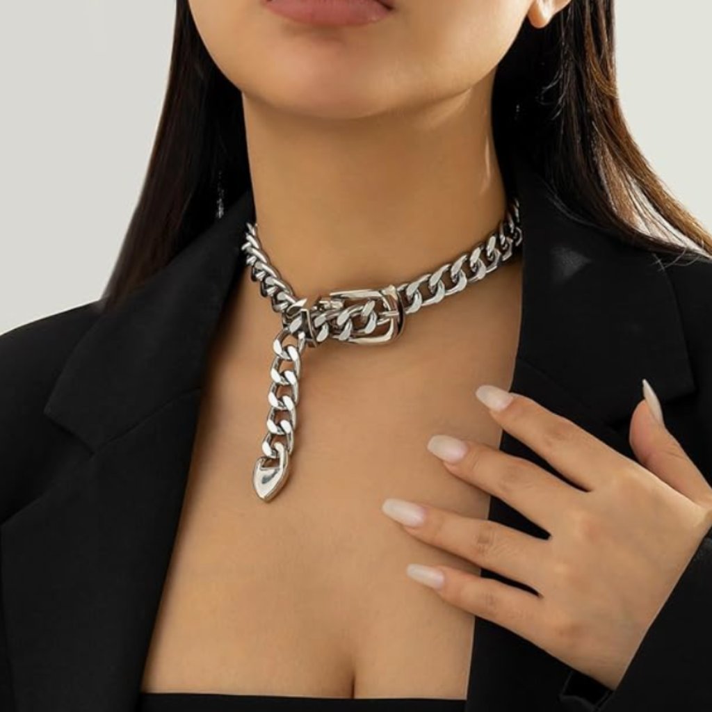 Urban Outfitters Jewelry | Chain Choker Necklace Chain Belt Necklace | Color: Black/Gold/Pink/Purple/Silver | Size: Various