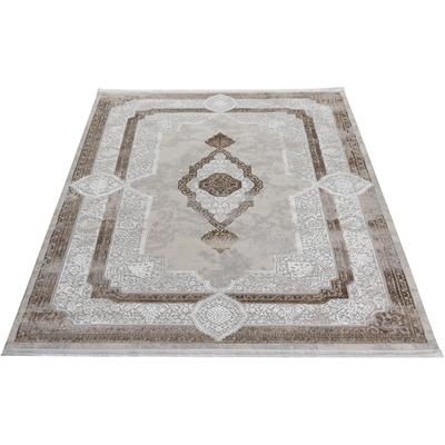 Teppich SEHRAZAT "Glory 270", beige, B:80cm H:10mm L:150cm, Kunstfaser, Teppiche, Hoch-Tief-Struktur, Kurzflorteppich, Wohnzimmer Image
