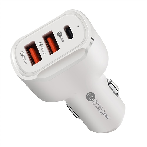 caricabatteria auto usb c adattatore caricabatteria auto pd 3 porte caricabatteria auto mini usb adattatore auto ricarica rapida 30w