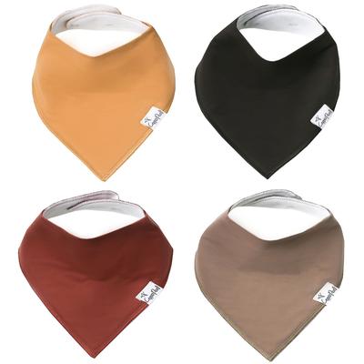 Copper Pearl Baby Bandana Bibs, 4 Pack - Dune