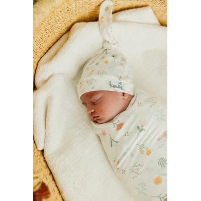 Copper Pearl Newborn Top Knot Hat - Mabel