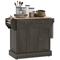 Triple-Cabinet Kitchen Island on Wheels, Kitchen Storage Cabinet with Drawers & Countertop