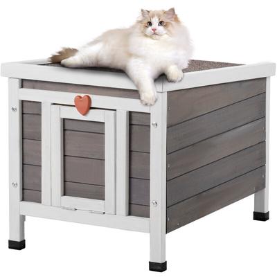 Katzenhaus für draußen, wetterfest, Unterschlupf für Wildkatzen für mehrere Katzen, Image