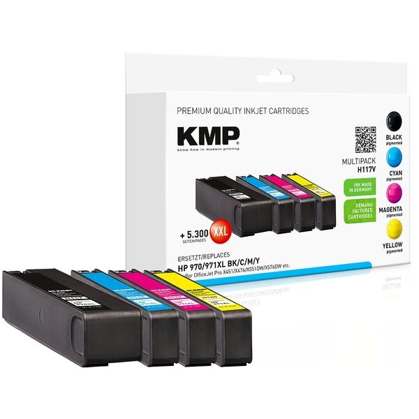 KMP Tintenpatronen-Set ersetzt HP 970XL / 971XL schwarz Image