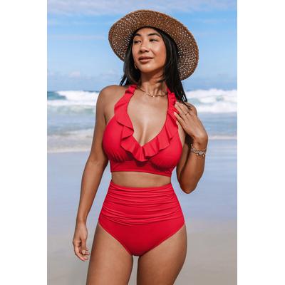 Super Bloom Ruffled Bikini Top & Slim Sculpt Bottoms Set