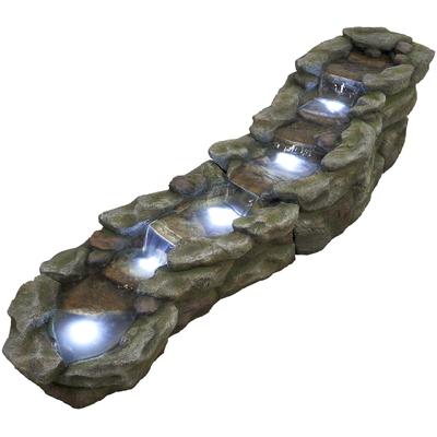 ACQUAARTE Gartenbrunnen "Wasserspiel BREMBO", transparent (natürlich), Wasserspiele, Komplettset mit LED-Beleuchtung, Pumpe und Anschlussmaterial Image