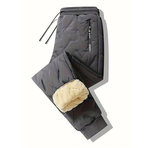 Homme Jogging Pantalon Poche Ceinture élastique Taille haute Pantalons / Surpantalons Extérieur Sport Loisir Plein Air Automne Polaire Chaud Doux Faire des exercices Cyclisme Coupe Sur-Mesure Tenue