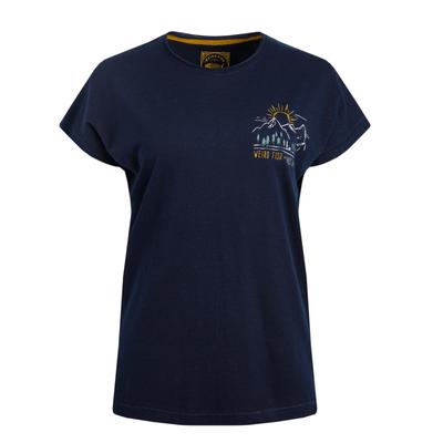Weird Fish - "Wander" T-Shirt Baumwolle aus biologischem Anbau für Damen (Marineblau) Image